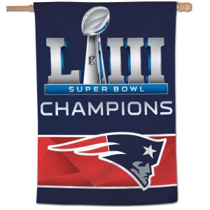 New England Patriots WinCraft Super Bowl LIII Champions 28” x 40” One-Sided Vertical Banner