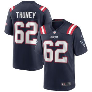 Men’s New England Patriots Joe Thuney Nike Navy Game Jersey