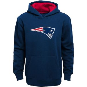 Youth New England Patriots Navy Fan Gear Prime Pullover Hoodie